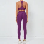 2 Pieces Gym Sports Suit Fitness Suit with Pocket Yoga Training Clothes Yoga Set Sexy Sports Leggings Set Women's Push Up Suit