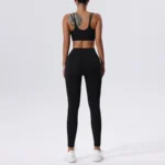 Gym Set Women 2PCS Yoga Suit Sports Suit Women Activewear Quick-Drying Fitness Clothing Tracksuit Running Workout Suit Women