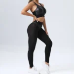 Fitness Sexy Sports Suit Women Yoga Set 2 Pieces Gym Workout Clothing for Bra Push-Up Women High Waist Leggings Sports Clothing