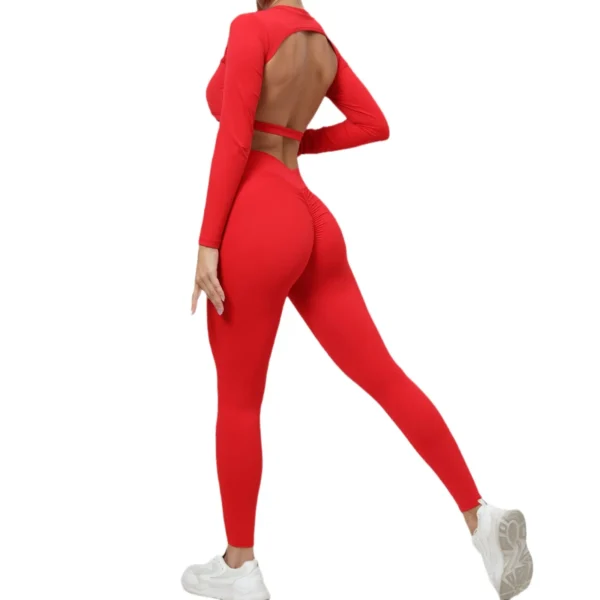 2Pieces Long Sleeves Sports Shirt Suit Women Gym Set Female Yoga Bra Running Tracksuit Workout Yoga Suit High Waist Leggings