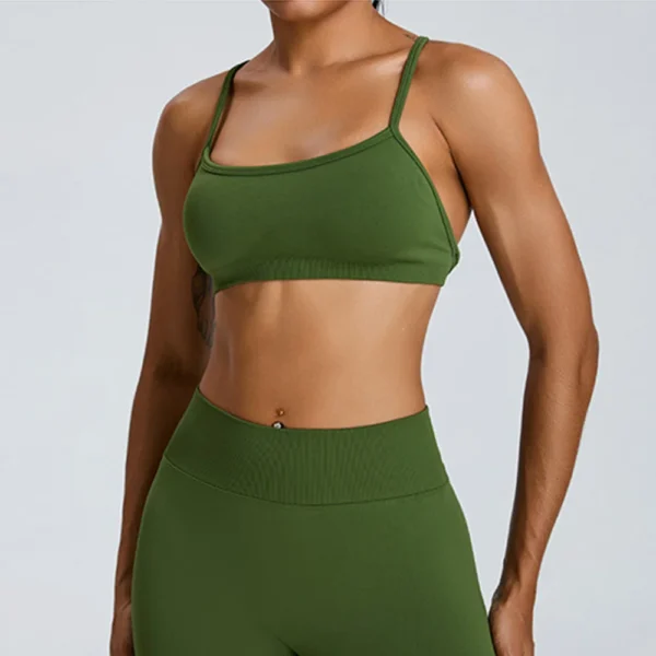 Gym Sports Top Sexy Push Up Bra Seamless Soft Cross Back Women Underwear Fitness Bra Tights Yoga Vest High Strength Shockproof