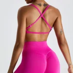 Gym Sports Top Sexy Push Up Bra Seamless Soft Cross Back Women Underwear Fitness Bra Tights Yoga Vest High Strength Shockproof