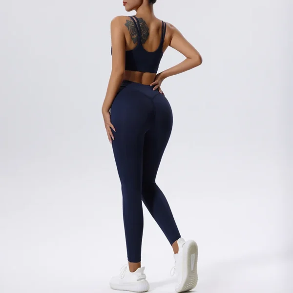 Gym Set Women 2PCS Yoga Suit Sports Suit Women Activewear Quick-Drying Fitness Clothing Tracksuit Running Workout Suit Women