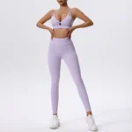 Gym Set Women 2PCS Yoga Suit Sports Suit Women Activewear Quick-Drying Fitness Clothing Tracksuit Running Workout Suit Women