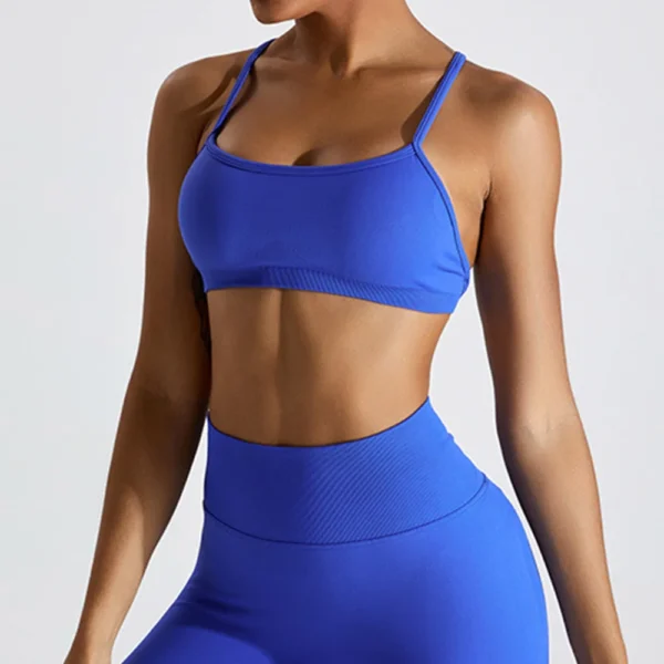 Gym Sports Top Sexy Push Up Bra Seamless Soft Cross Back Women Underwear Fitness Bra Tights Yoga Vest High Strength Shockproof