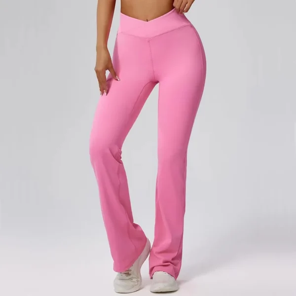 Female Tights Fitness Bell-bottoms Women Sport Leggings High Waist Yoga Leggings Gym Jogging Quick Dry Push Up Flared Pants