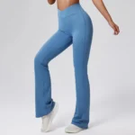 Female Tights Fitness Bell-bottoms Women Sport Leggings High Waist Yoga Leggings Gym Jogging Quick Dry Push Up Flared Pants