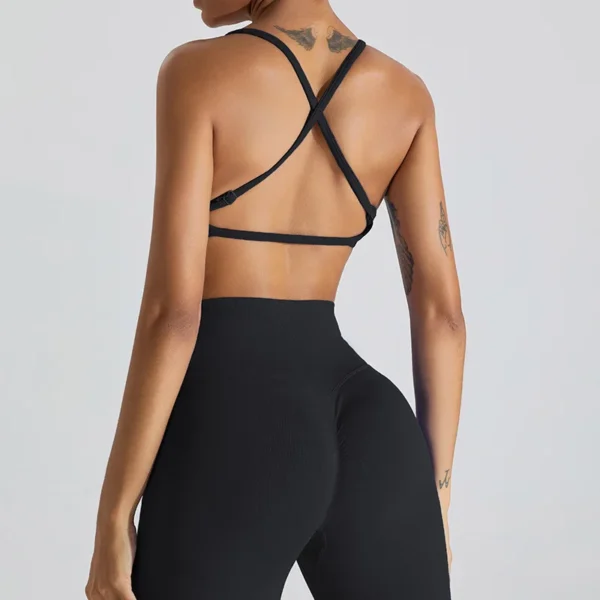 Gym Sports Top Sexy Push Up Bra Seamless Soft Cross Back Women Underwear Fitness Bra Tights Yoga Vest High Strength Shockproof