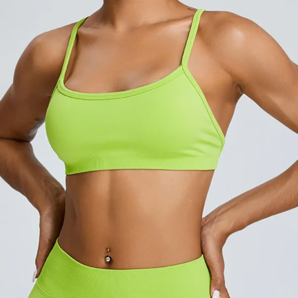 Gym Sports Top Sexy Push Up Bra Seamless Soft Cross Back Women Underwear Fitness Bra Tights Yoga Vest High Strength Shockproof